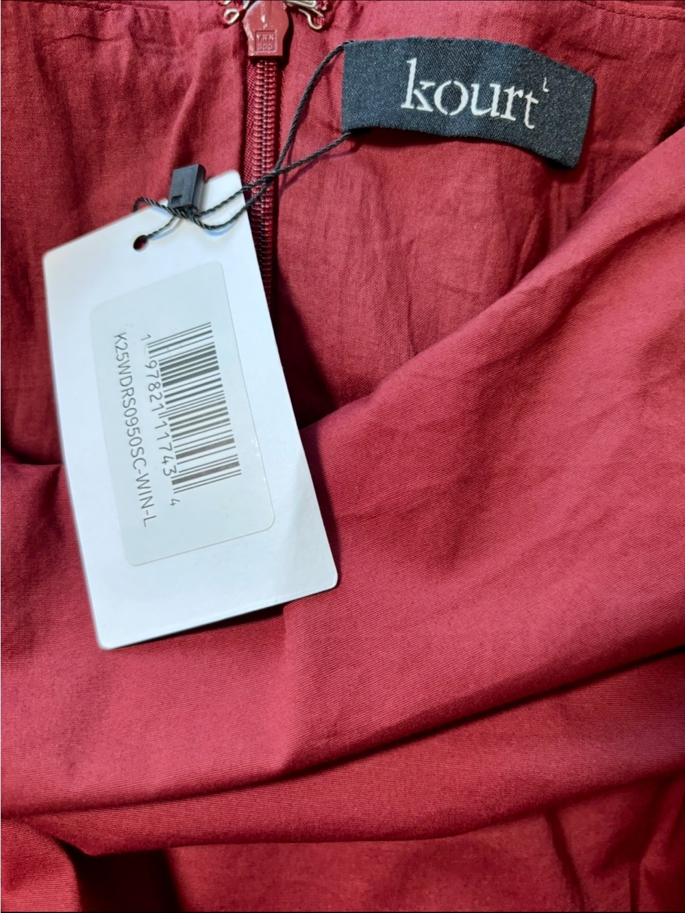 NWT o.p.t Few Moda Drop Waist Dress Wine Size Large - Picture 6 of 7